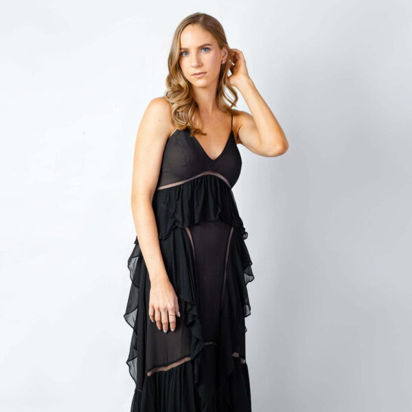 Vestido BCBG color negro con beige 3