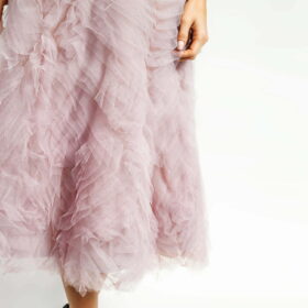 Vestido Marchesa Notte midi color rosa 3