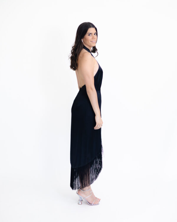 BCBG halter flecos negro - Imagen 3