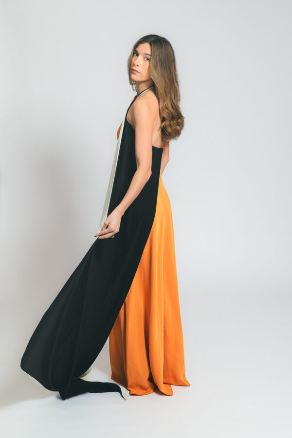 Isabella tricolor liso gown - Imagen 3